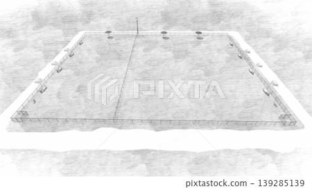 A spacious, green dog run landscape (no dogs shown) (3DCG illustration) A spacious, green dog run landscape (no dogs shown) (3DCG illustration) 139285139