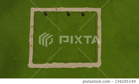 A spacious, green dog run landscape (no dogs shown) (3DCG illustration) A spacious, green dog run landscape (no dogs shown) (3DCG illustration) 139285149