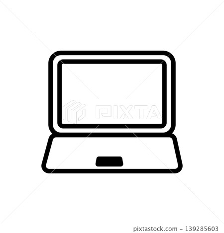 Laptop icon - simple and easy-to-use device design Laptop icon - simple and easy-to-use device design 139285603