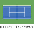 A simple overhead view of a tennis court, vector illustration. 139285604