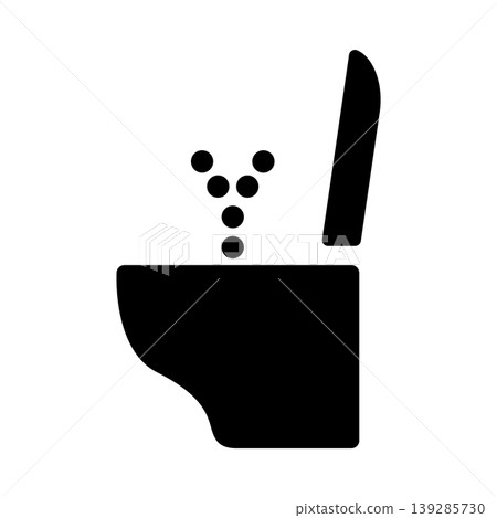 Side view vector illustration of a Western-style toilet with a bidet function. 139285730