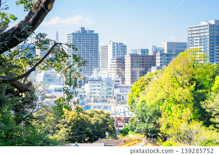 從橫濱山手眺望橫濱市區。 從橫濱山手眺望橫濱市區。 139285752