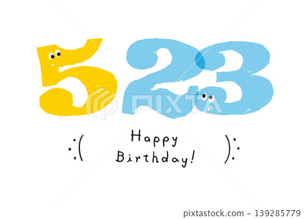 Hand-drawn number illustrations, simple and cute date material, May 23rd Hand-drawn number illustrations, simple and cute date material, May 23rd 139285779