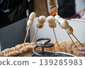 Rice dumplings from a street stall at Senso-ji Temple in Tokyo 139285983