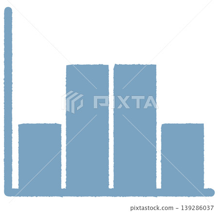 Simple bar graph icon, up/down, blue. Simple bar graph icon, up/down, blue. 139286037