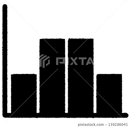 Simple bar graph icon, up/down, monochrome. Simple bar graph icon, up/down, monochrome. 139286041