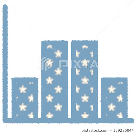 Simple bar graph icons: Up/Down, Star Simple bar graph icons: Up/Down, Star 139286044