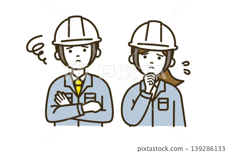 男女員工搭配套裝,供考慮和斟酌 | 工作服、領帶、襯衫、思考 男女員工搭配套裝,供考慮和斟酌 | 工作服、領帶、襯衫、思考 139286133
