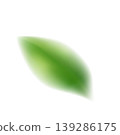 Soft blurred green leaf with smooth gradient and light glow. Abstract natural vector isolated on light background, ideal for eco design, wellness branding, organic themes and modern visuals 139286175