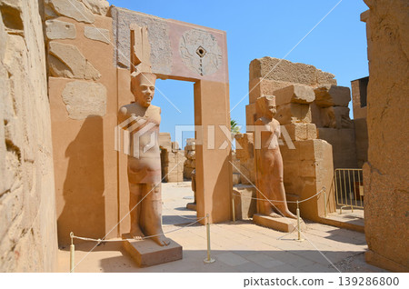 Karnak Temple, Tower Gate, Stone Statues, Luxor Karnak Temple, Tower Gate, Stone Statues, Luxor 139286800