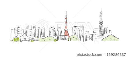 Tokyo landscape vector illustration 139286887