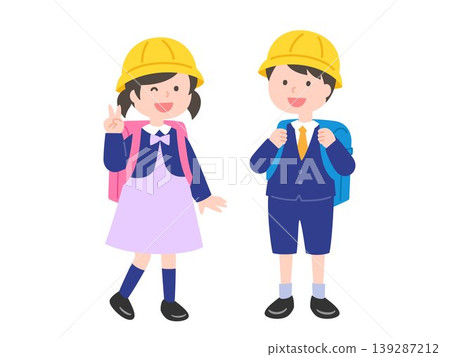 小學生即將參加小學入學典禮 小學生即將參加小學入學典禮 139287212