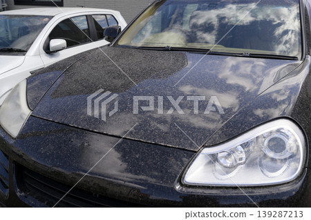 Yellow sand and dirty car Yellow sand and dirty car 139287213