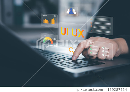 UI UX Design Dashboard and User Experience Analytics Concept UI UX Design Dashboard and User Experience Analytics Concept 139287334