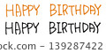 This is the handwriting of "happy birthday". 139287422