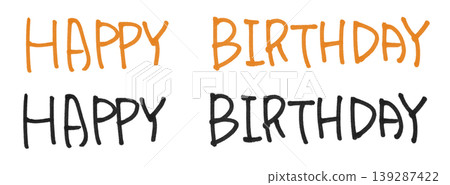 This is the handwriting of "happy birthday". 139287422