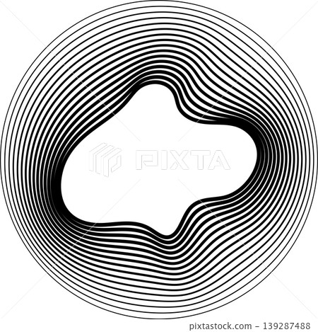 Circles round shape with liquid dynamic line. Frame border gradient Circles round shape with liquid dynamic line. Frame border gradient 139287488