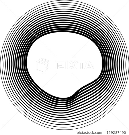 Circles round shape with liquid dynamic line. Frame border gradient Circles round shape with liquid dynamic line. Frame border gradient 139287490