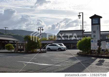 Mie Prefecture, Kameyama City: Michi-no-Eki Sekijuku and mountain range Mie Prefecture, Kameyama City: Michi-no-Eki Sekijuku and mountain range 139287598