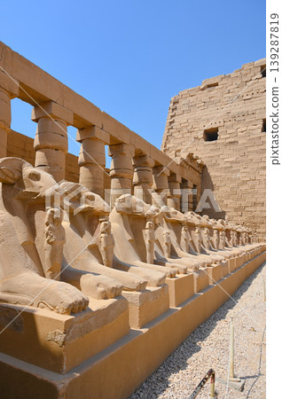 卡納克神廟,第一庭院,獅身人面像(羊頭),盧克索 卡納克神廟,第一庭院,獅身人面像(羊頭),盧克索 139287819