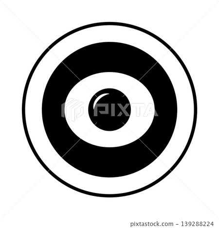 Fried egg icon - a simple mark representing breakfast. Fried egg icon - a simple mark representing breakfast. 139288224