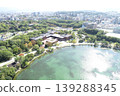 Aerial footage of Fukuoka City taken from Ohori Park in Fukuoka using a drone. 139288345