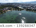 Aerial footage of Fukuoka City taken from Ohori Park in Fukuoka using a drone. 139288347