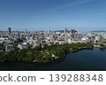 Aerial footage of Fukuoka City taken from Ohori Park in Fukuoka using a drone. 139288348