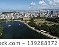 Aerial footage of Fukuoka City taken from Ohori Park in Fukuoka using a drone. 139288372