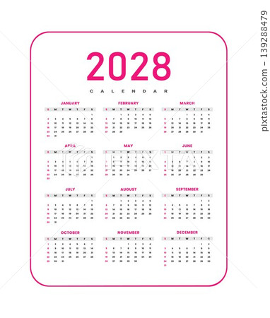 2028 Yearly Calendar Template 2028 Yearly Calendar Template 139288479