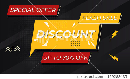 discount banner vibrant geometric design discount banner vibrant geometric design 139288485