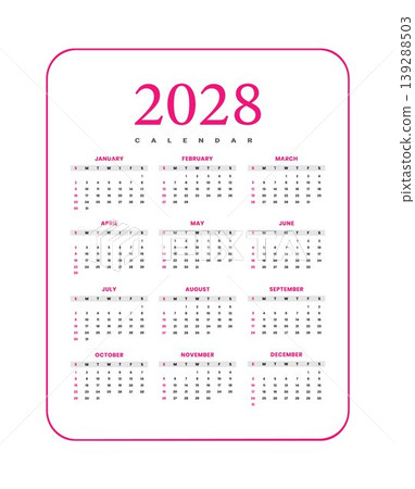 2028 Yearly Calendar Template 2028 Yearly Calendar Template 139288503