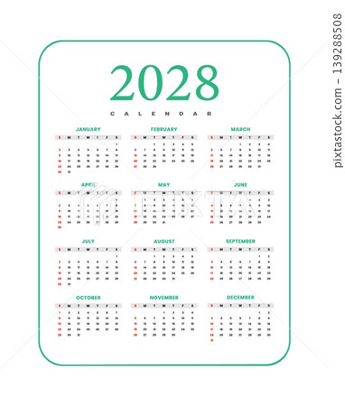 2028 Yearly Calendar Template 2028 Yearly Calendar Template 139288508