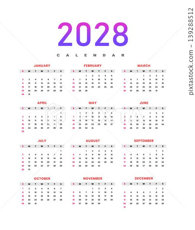 2028 Yearly Calendar Template 2028 Yearly Calendar Template 139288512