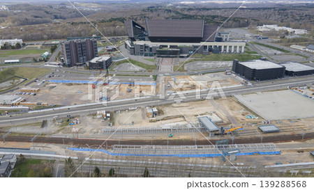 F Village Station under construction on the JR Chitose Line and Esconfield Hokkaido F Village Station under construction on the JR Chitose Line and Esconfield Hokkaido 139288568