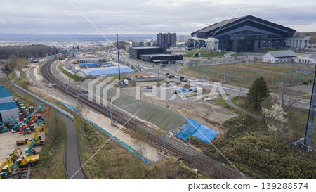 New station under construction on the JR Chitose Line and Esconfield Hokkaido New station under construction on the JR Chitose Line and Esconfield Hokkaido 139288574