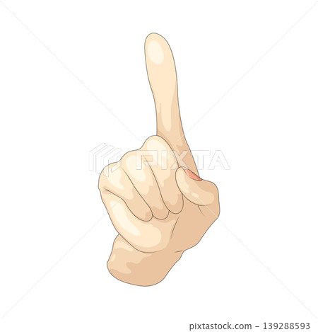 Illustration of Point Finger Illustration of Point Finger 139288593