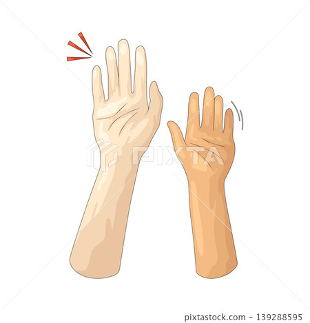 Illustration of Hand Raise Illustration of Hand Raise 139288595