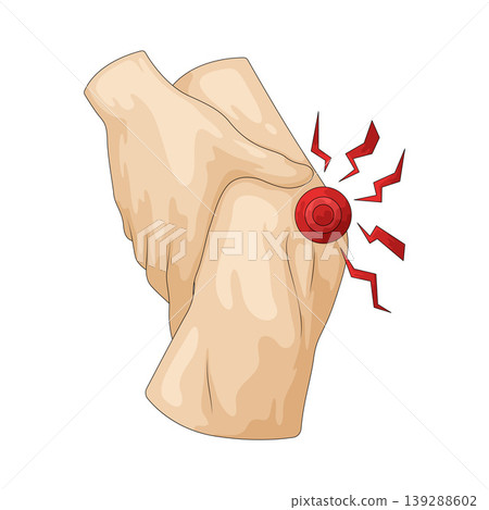 Illustration of Knee pain Illustration of Knee pain 139288602