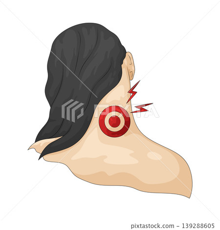 Illustration of Neck pain Illustration of Neck pain 139288605
