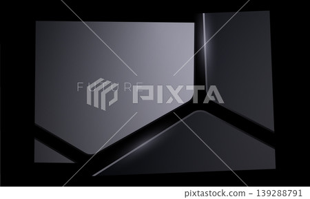 Futuristic geometric abstract background glossy panels and intersecting seams, deep charcoal palette, subtle reflections and soft rim lighting, minimalist modern interface Futuristic geometric abstract background glossy panels and intersecting seams, deep charcoal palette, subtle reflections and soft rim lighting, minimalist modern interface 139288791