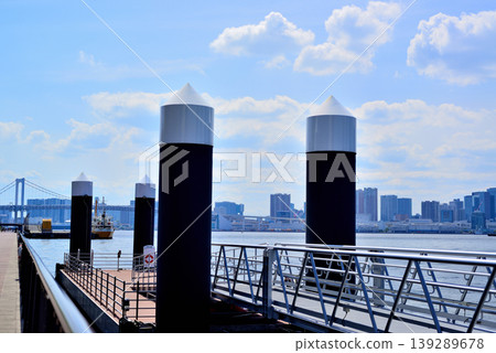 View of the Harumi area from Toyosu Gururi Park: a cluster of high-rise apartment buildings. View of the Harumi area from Toyosu Gururi Park: a cluster of high-rise apartment buildings. 139289678