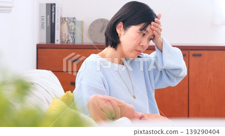 Fever, illness, headache, cold image Fever, illness, headache, cold image 139290404