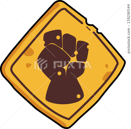 The Fist Symbol Warning Sign Illustration The Fist Symbol Warning Sign Illustration 139290544