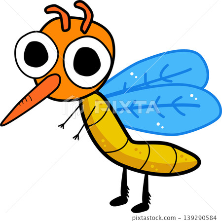 Cartoon Mosquito character vector illustration design Cartoon Mosquito character vector illustration design 139290584
