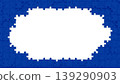 Navy blue puzzle piece frame with transparent background 3D rendering 139290903