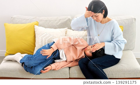 Fever, illness, headache, cold image Fever, illness, headache, cold image 139291175