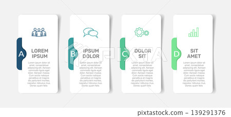 Infographic with icons, headings, and text blocks design for business, presentation, or data visualization. Vector illustration. Infographic with icons, headings, and text blocks design for business, presentation, or data visualization. Vector illustration. 139291376