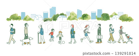 城市景觀與人 139291814