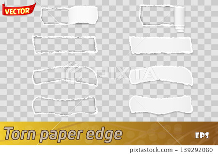 torn paper edge for design with transparent space template vector illustration torn paper edge for design with transparent space template vector illustration 139292080